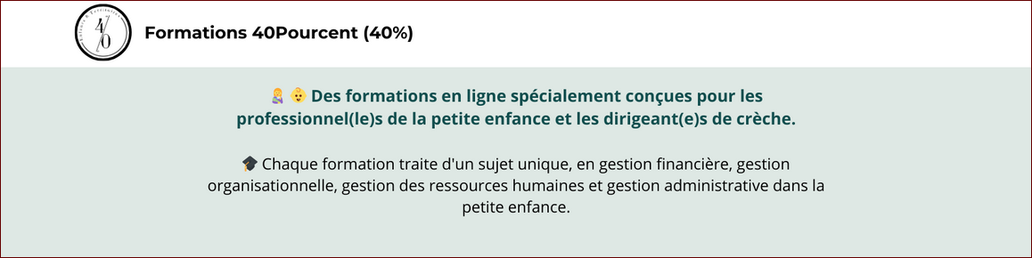 bannière 40% conseil et étude petite enfance - formations petite enfance